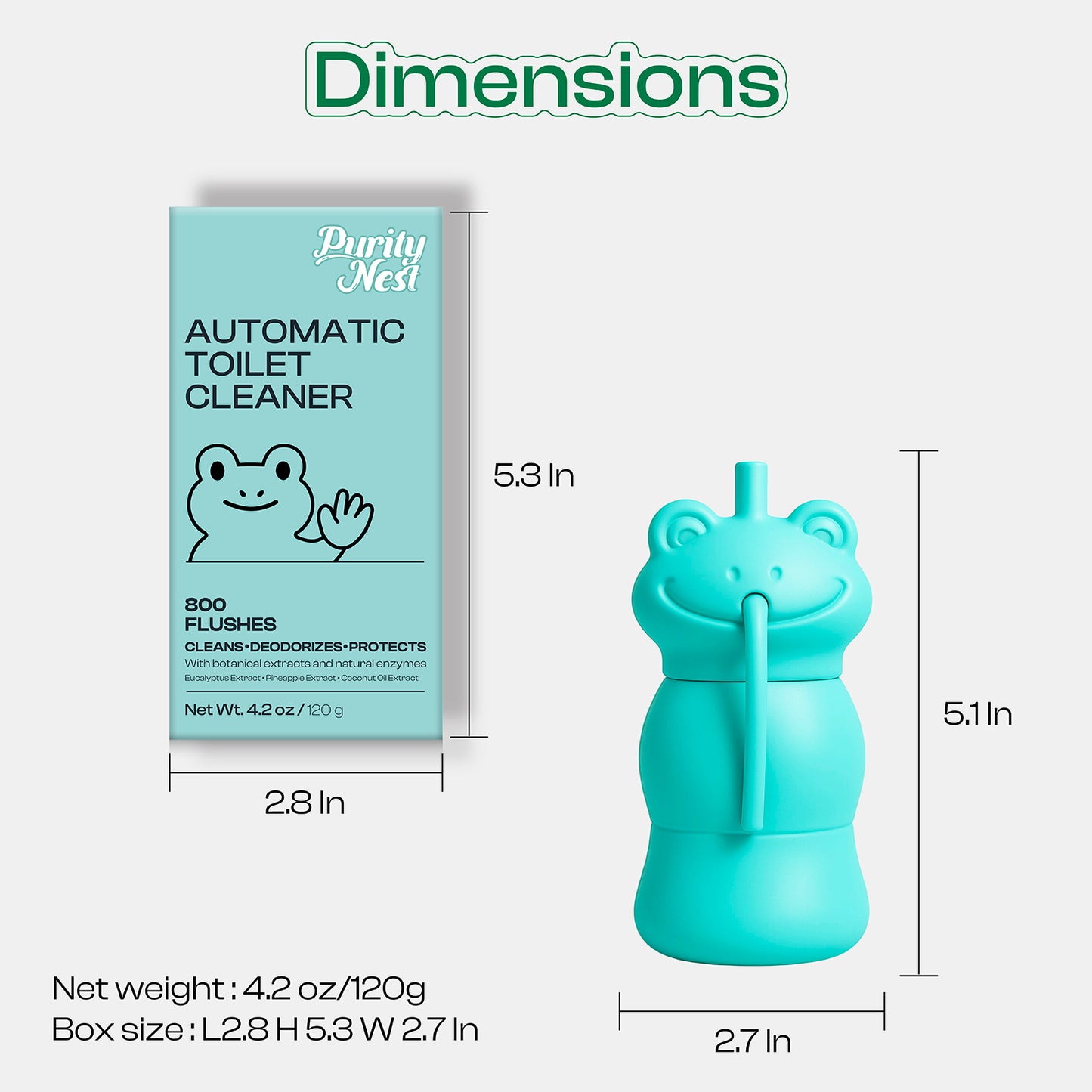 PurityNest Toilet Bowl Cleaners Pack of 6, Automatic Long-Lasting Toilet Bowl Cleaner Tablets in Bottle