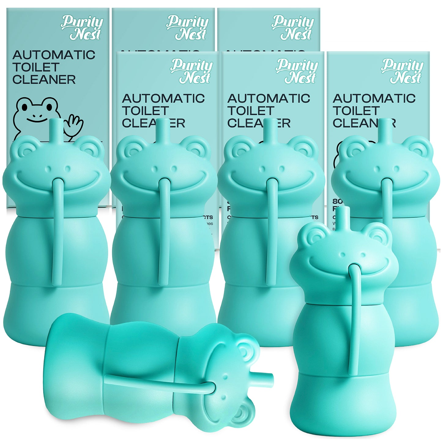 PurityNest Toilet Bowl Cleaners Pack of 6, Automatic Long-Lasting Toilet Bowl Cleaner Tablets in Bottle