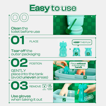 PurityNest Toilet Bowl Cleaners Pack of 6, Automatic Long-Lasting Toilet Bowl Cleaner Tablets in Bottle