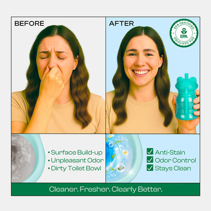 PurityNest Toilet Bowl Cleaners Pack of 6, Automatic Long-Lasting Toilet Bowl Cleaner Tablets in Bottle