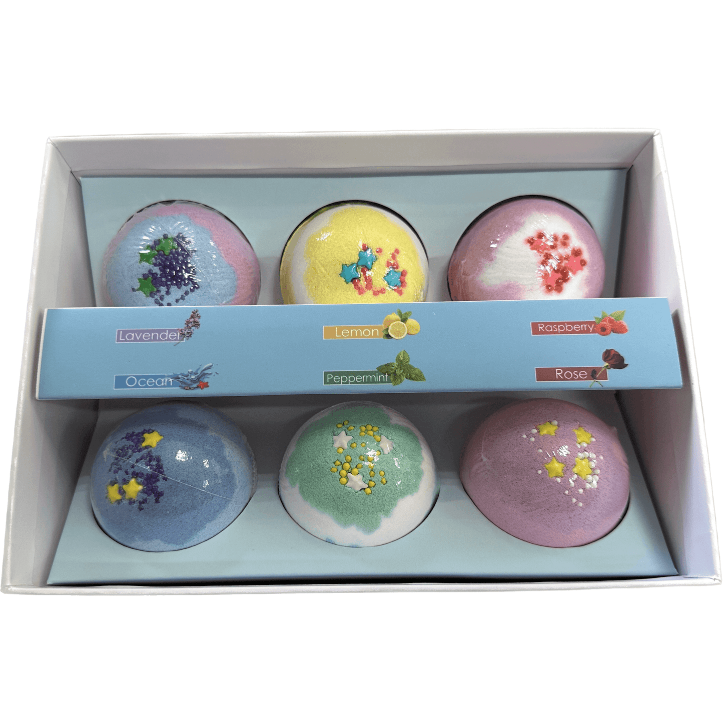 BoboSweeTree Bath Bombs Gift Set of 6 Fizzies, Perfect for Bubble Spa Bath